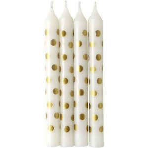 Candeline Compleanno Pois Oro 12 Pz Wilton