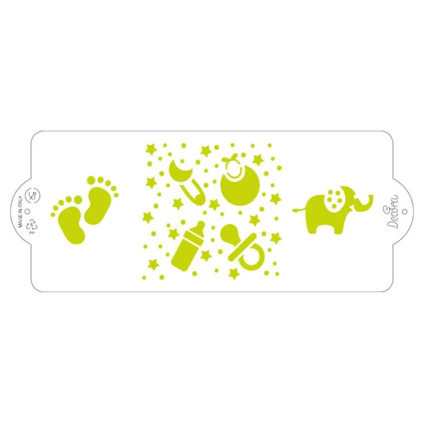 Stencil Baby Boy and Girl 10 x 25 cm