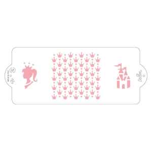 Stencil Castello Corona e Principessa 10 x 25 cm
