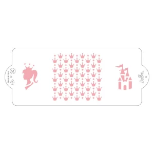 Stencil Castello Corona e Principessa 10 x 25 cm