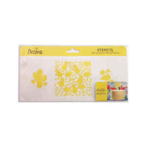 Stencil Palme Ananas e Fenicottero Trendy 10 x 25 cm