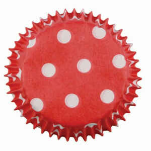 Pirottini - Cupcake in Carta Forno Rossi a Pois Ø 3 cm 100 Pezzi PME