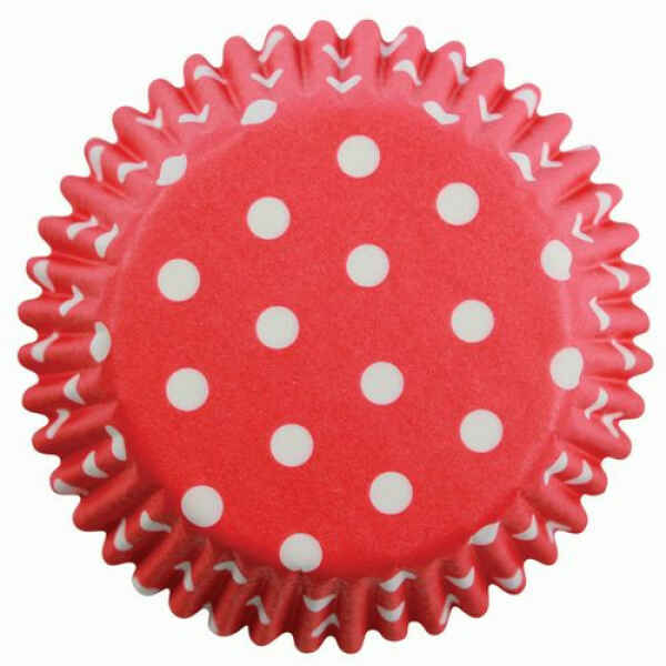 Pirottini - Cupcake in Carta Forno Rossi a Pois Ø 5 cm 60 Pezzi PME