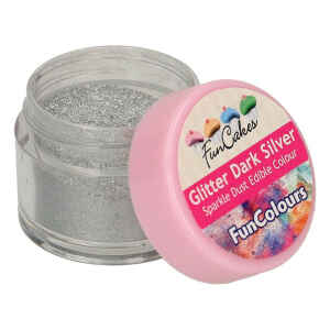 Polvere Alimentare FunColours Argento Scuro Glitter 3,5 g FunCakes