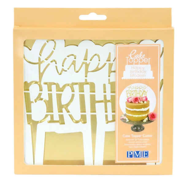 Cake Topper e Tagliapasta Happy Birthday Moderno PME