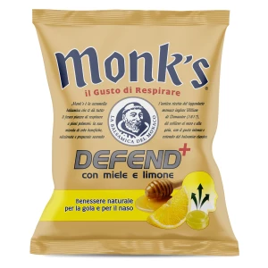 Caramella dura Monk's DEFEND Miele e Limone