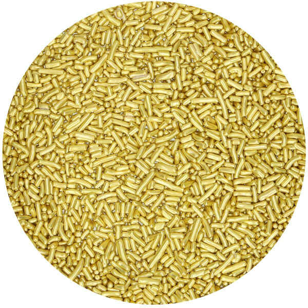 Bastoncini Sugar Strands Metallic Gold 800 g FunCakes
