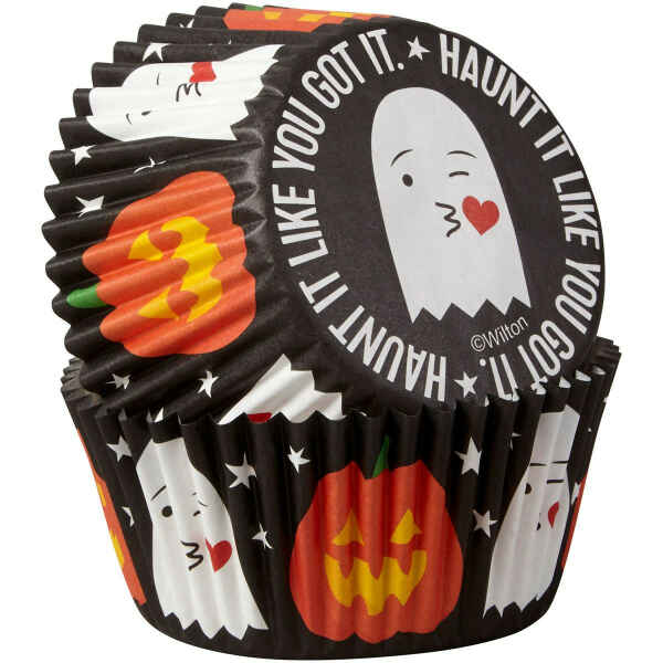 Pirottini - Cupcake Fantasma e Zucca in carta forno Ø 5 cm Wilton