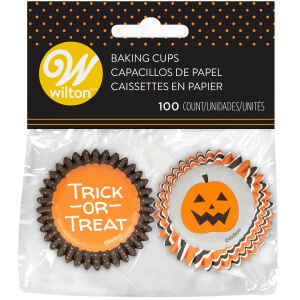 Pirottini - Cupcake mini Halloween strisce e punti 100 Pz Wilton