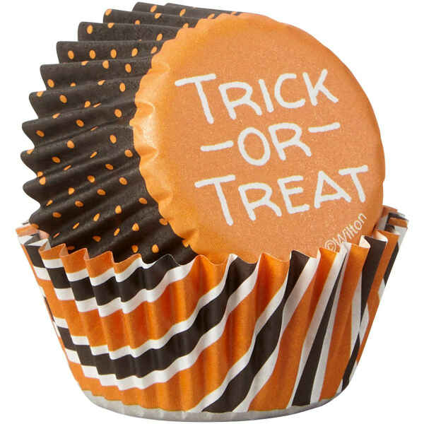 Pirottini - Cupcake mini Halloween strisce e punti 100 Pz Wilton