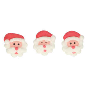 Decorazioni di zucchero Babbo Natale Senza Glutine 8 Pz FunCakes