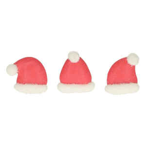 Decorazioni di zucchero Cappello di Babbo Natale Senza Glutine 8 Pz FunCakes