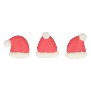 Decorazioni di zucchero Cappello di Babbo Natale Senza Glutine 8 Pz FunCakes