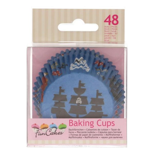 Pirottini - Cupcake Nave dei Pirati per Cottura 48 Pz FunCakes