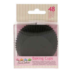 Pirottini - Cupcake Neri per Cottura 48 Pz FunCakes