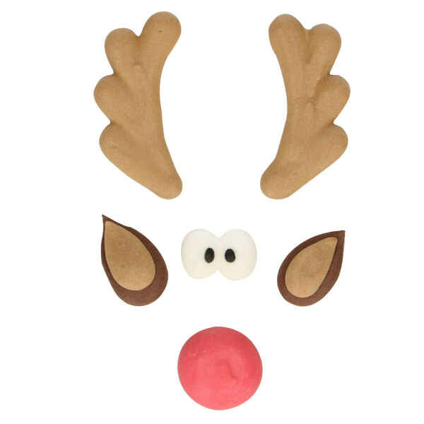 Decorazioni di zucchero Rudolph la Renna Senza Glutine FunCakes