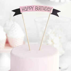 Cake Topper Sweets - Happy Birthday PartyDeco