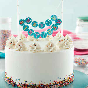 Cake Banner Buon compleanno Wilton