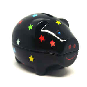 Salvadanaio Penny Pig Piggy Banks - Nero