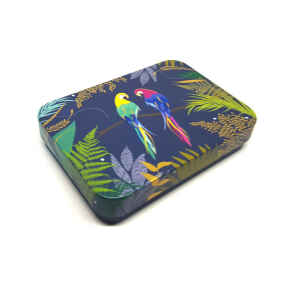 Latta Sara Miller Slip Lid Pocket Tins - Parrot Sara Miller