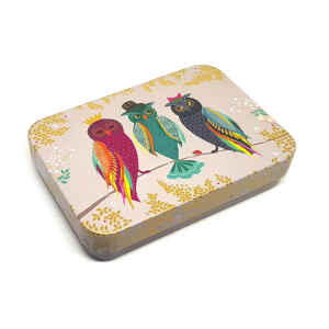 Latta Sara Miller Slip Lid Pocket Tins - Trio Parrot Sara Miller