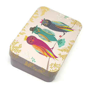 Latta Sara Miller Slip Lid Pocket Tins - Trio Parrot Sara Miller