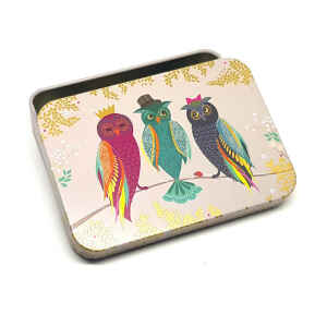 Latta Sara Miller Slip Lid Pocket Tins - Trio Parrot Sara Miller