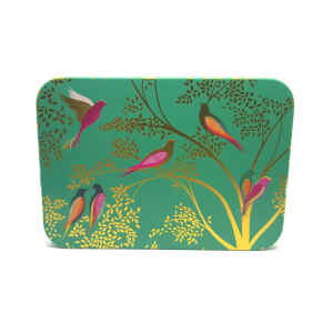 Latta Sara Miller Slip Lid Pocket Tins - Green Birds Sara Miller