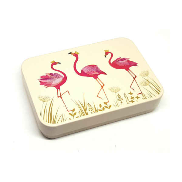 Latta Sara Miller Slip Lid Pocket Tins - Flamingo Sara Miller