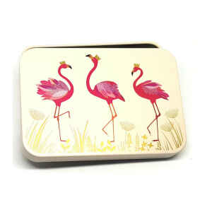 Latta Sara Miller Slip Lid Pocket Tins - Flamingo Sara Miller