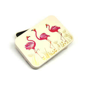 Latta Sara Miller Slip Lid Pocket Tins - Flamingo Sara Miller