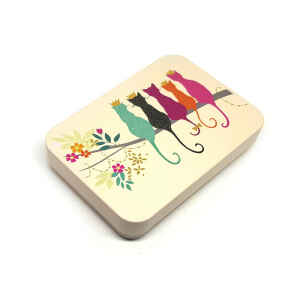 Latta Sara Miller Slip Lid Pocket Tins - Cats Sara Miller