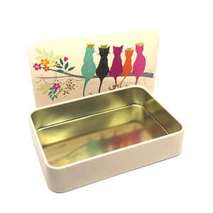 Latta Sara Miller Slip Lid Pocket Tins - Cats Sara Miller