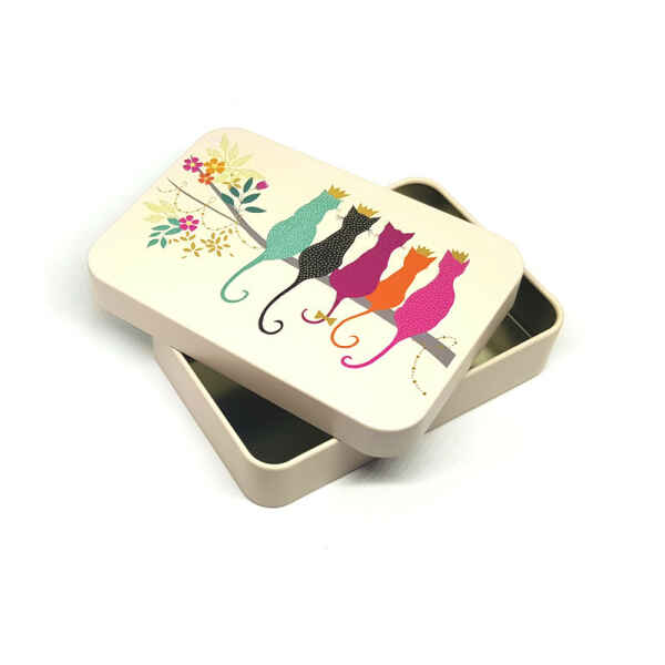 Latta Sara Miller Slip Lid Pocket Tins - Cats Sara Miller