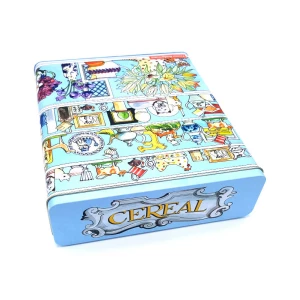 Latta rettangolare Setting Up Home Cereal Storage Tin