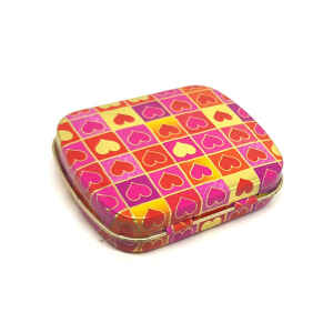 Latta con cuoricini Mini Pill Tin