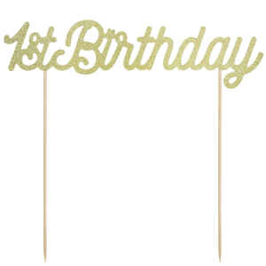 Cake Topper Primo Compleanno - Gold PartyDeco