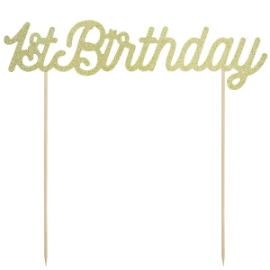 Cake Topper Primo Compleanno - Gold PartyDeco