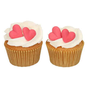 Sugar Decorations Heart Red Set 8 Pz FunCakes