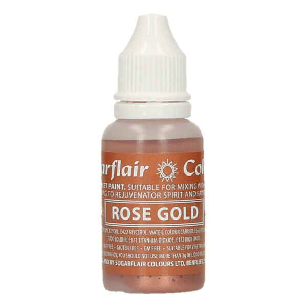 Goccia Inchiostro Commestibile Rose Gold Senza Glutine 14 ml Sugarflair