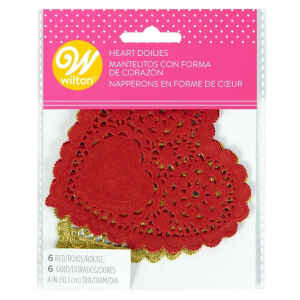 Centrini Doily Hearts 12 Pz Wilton