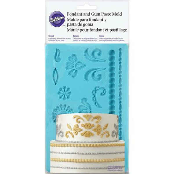 Stampo per Fondant e Pasta di Gomma Damasco Wilton