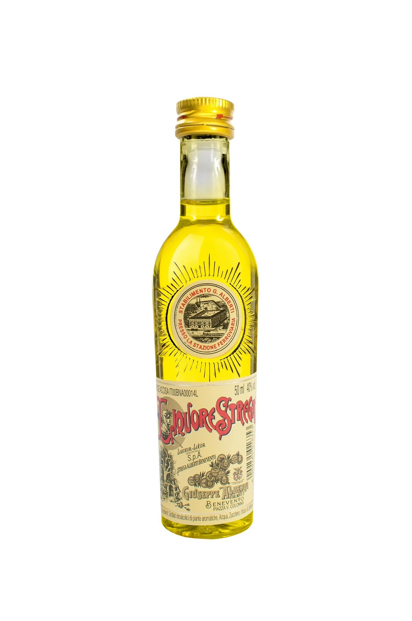 Liquore Strega Mignon - bottiglia da 30 ml - 40% vol