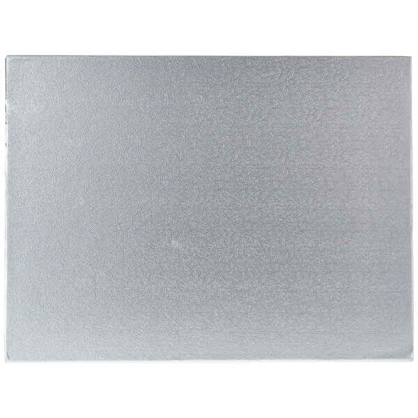 Sottotorta - Vassoio Rigido Rettangolare Argento H 1,2 cm