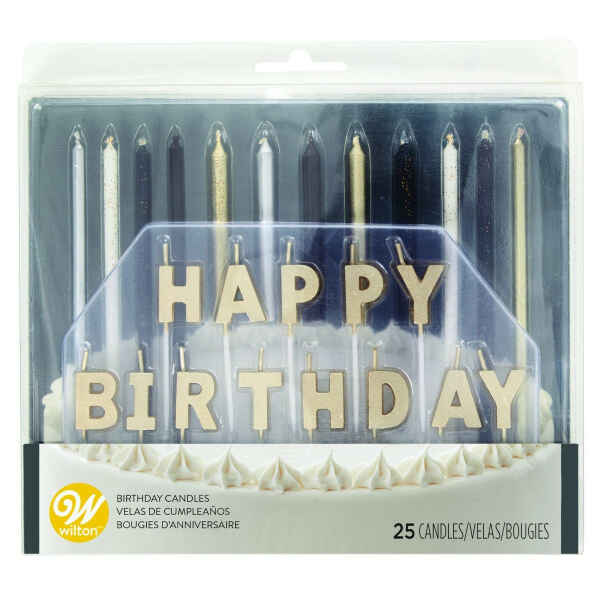 Set Metallic Candle 25 Pz Wilton