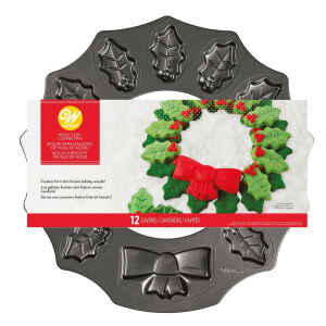 Teglia Cookie Pan Wreath Holly Leaf Ghirlanda Wilton