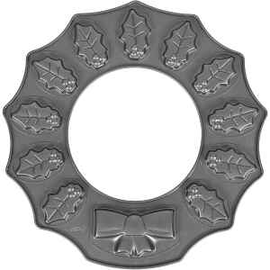 Teglia Cookie Pan Wreath Holly Leaf Ghirlanda Wilton