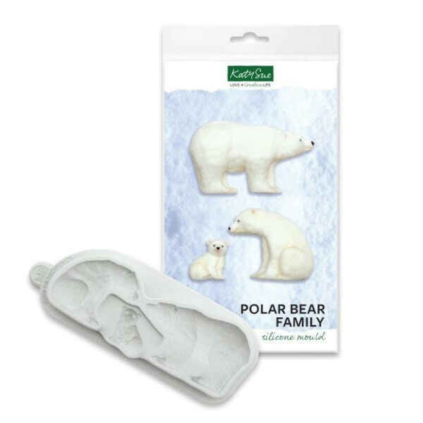 Stampo Silicone Famiglia di Orsi Polari Katy Sue