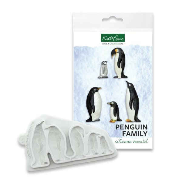 Stampo Silicone Famiglia di Pinguini Katy Sue