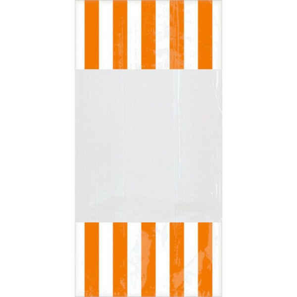 Sacchetti cellophane striped 13 x 25 cm Arancioni 10 Pz